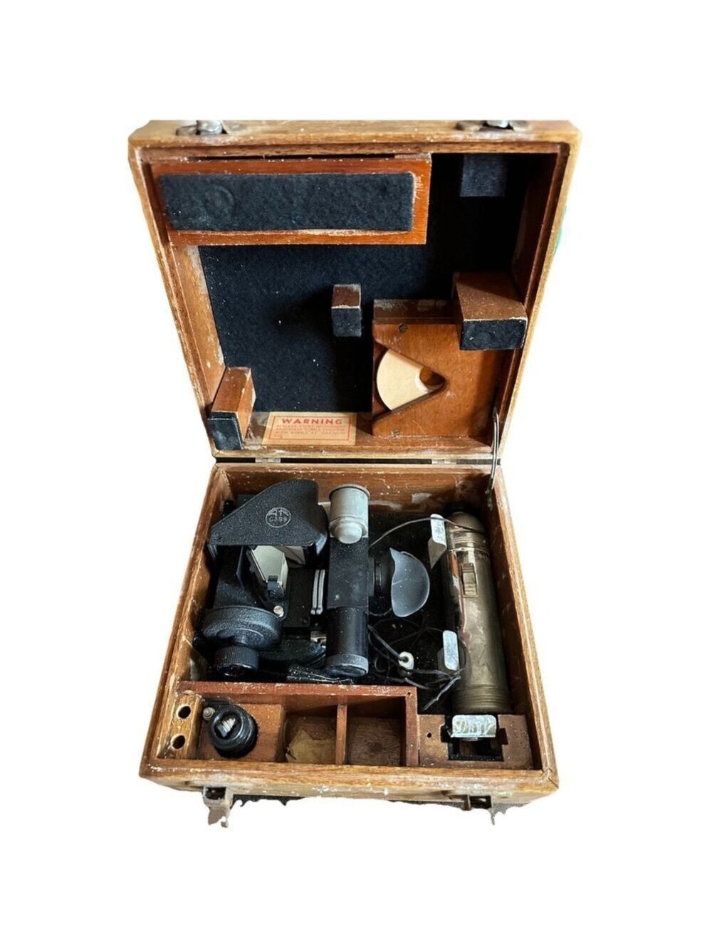 WWII U.S. Army Air Forces Aircraft British RAF Sextant AN-C-99 W/Box - Picture 2 of 15